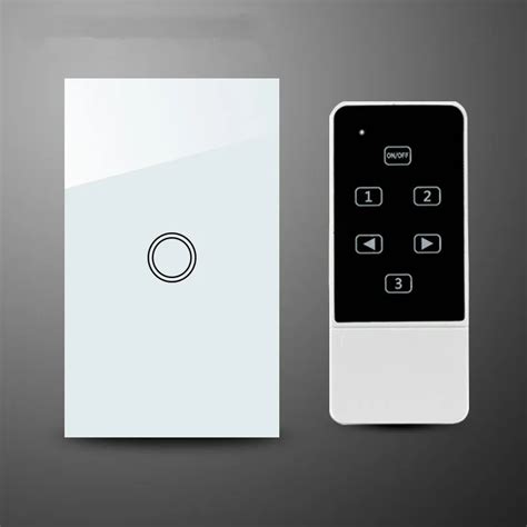 1 Gang Remote Control Light Switch And White Interruptor De Luz Touch