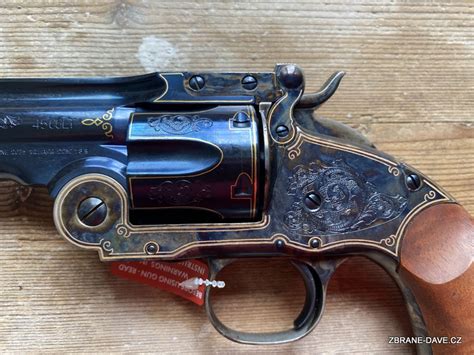 1875 Schofield Deluxe Gold Engraving Uberti Revolver Dave Western