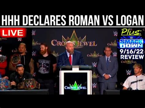 Live Roman Reigns Vs Logan Paul Official At Wwe Crown Jewel Press Conference Wwe Smackdown
