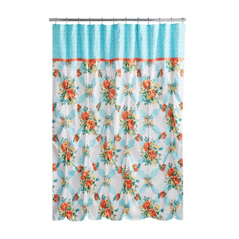 The Pioneer Woman Vintage Floral Cotton Shower Curtain 72