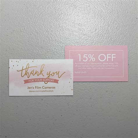 Elegant black custom logo business thank you note. My business / thank you cards came in today! : Depop