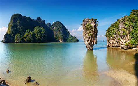 The land of smiles is popular for its cheap accommodations, cheap thai food, and unbelievable natural scenery and breathtaking beaches. Thailand Phutket Nature Rock In Water12134 : Wallpapers13.com