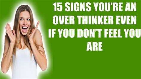 🛑15 signs you re an over thinker even if you don t feel you are 👉 happy life tips youtube
