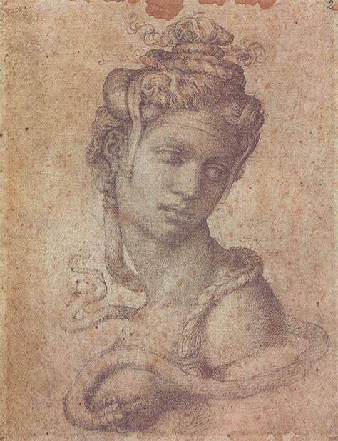Female Head By Michelangelo Buonarroti Art Drawings Signum Firenze