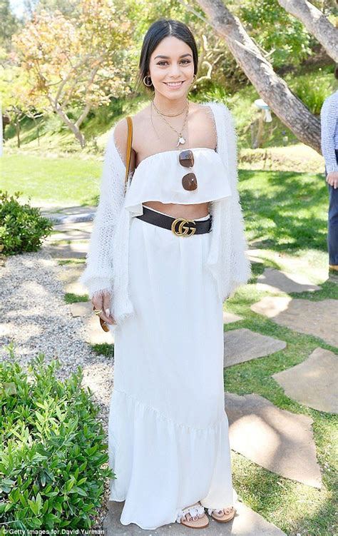 Vanessa Hudgens Shows Off Taut Tummy In Flowy Two Piece Number Fashion Celebrity Outfits