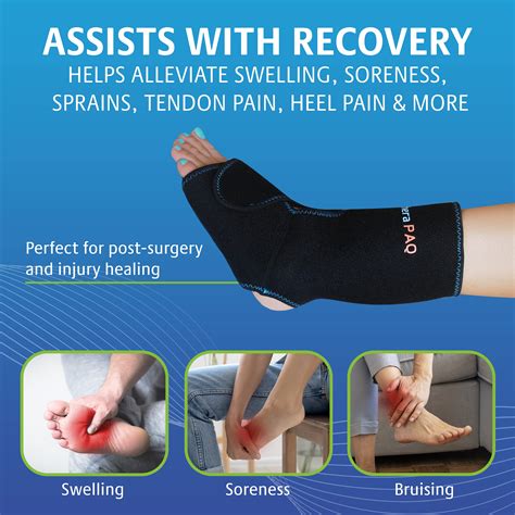 Therapaq Ankle Ice Pack Wrap With 2 Hot And Cold Gel Packs Relief For