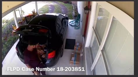 Thief Caught On Camera Stealing Packages From Outside Fort Lauderdale Home Youtube