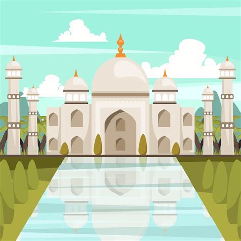 Ilustración De Taj Mahal Vector Gratis