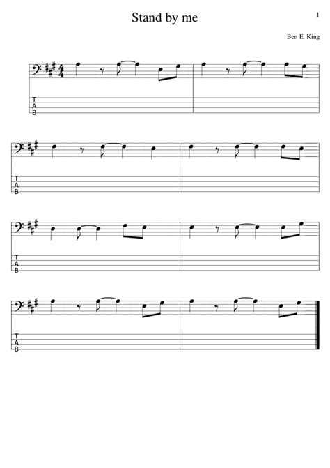Stand By Me By Allaboutbass Via Slideshare Stand By Me Standing Sheet Music