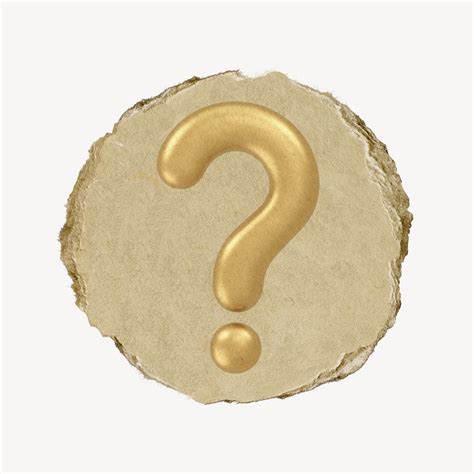 Gold Question Mark D Ripped Premium Psd Rawpixel