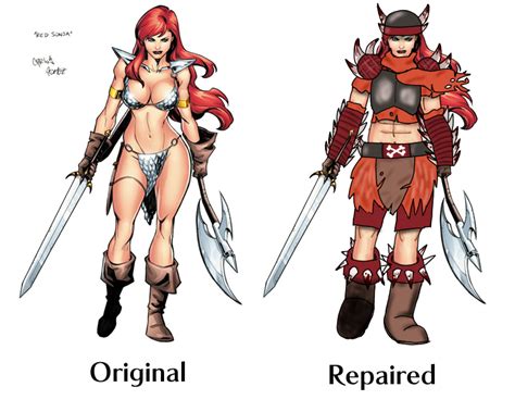 Red Sonja Bikini Armor Battle Damage