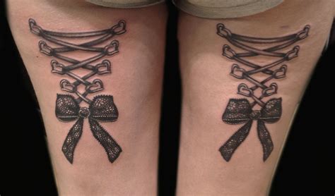 Bow Tattoos On Back Of Legs