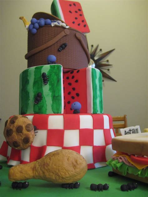 Pin By Beth Reece On Birthday Cakes Picnic Cake Themed Cakes