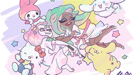 Nintendo Releases Splatoon 2 Sanrio Splatfest Artwork Featuring Pearl