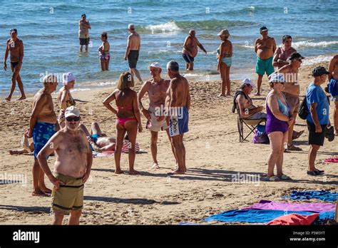 Benidorm Beach Alicante Province Costa Blanca Spain All Age Groups