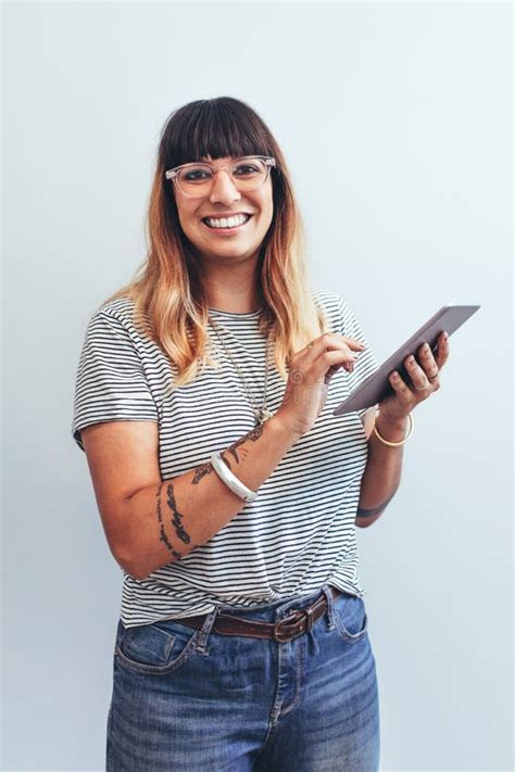 Portrait Of A Female Entrepreneur Stock Photo Image Of Cheerful