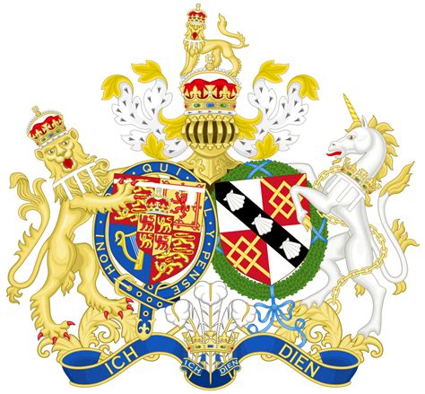 Filecombined Coat Of Arms Of Charles And Diana The Prince And