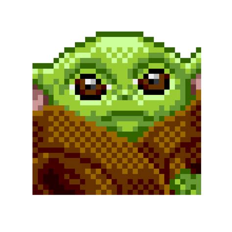The Mandalorian Baby Yoda Grogu Pixel Art Pattern Pixel Art