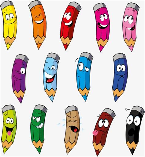 Cute Pencil Png Images Cute Clipart Stationery Color Png Transparent