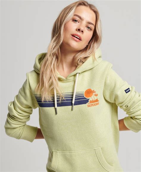 Femme Sweat à Capuche Vintage Great Outdoors Vert Clair Neige