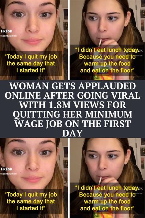 woman gets applauded online after going viral with 1 8m views for quitting her minimum wage job
