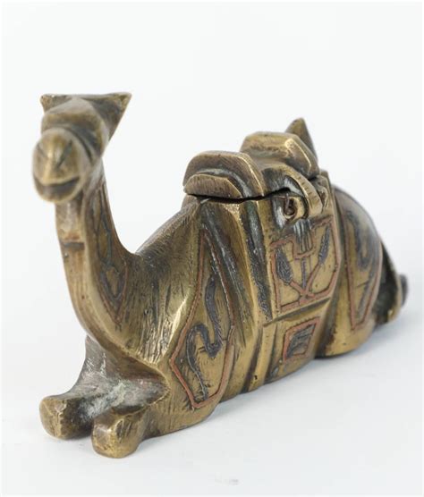 Antique Decorative Brass Camel Inkwell 1920 At 1stdibs