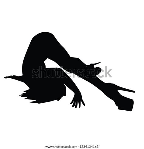 pole dancer sexy women silhouette black stock vector royalty free 1234134163 shutterstock