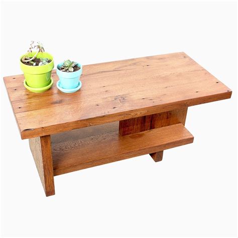 Hand Made Modern Reclaimed Wood Coffee Table By What We