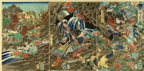 Tsukioka Yoshitoshi Toyotomi Hideyoshis Troops Fighting In Korea