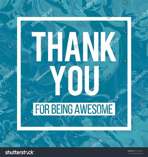 Thank You Being Awesome Motivational Poster 库存插图 677144671 Shutterstock
