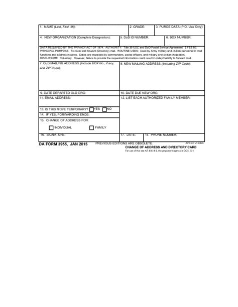 Da Form 3955 Fillable Printable Forms Free Online