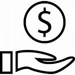 Dollar Hand Sign Icon Hands Coin Svg