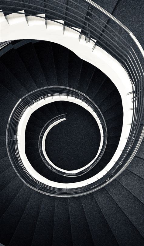 Black And White Spiral Staircase Desktop Wallpapers 600x1024