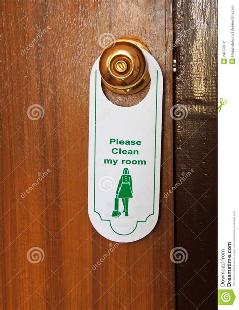 Please Clean My Room Hotel Tag Stock Photography Image 24308912