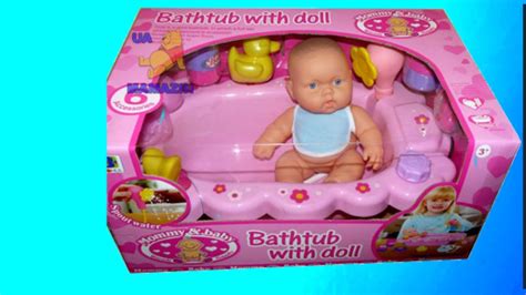 She also is anatomically correct. Bathtub with doll Baby doll - YouTube