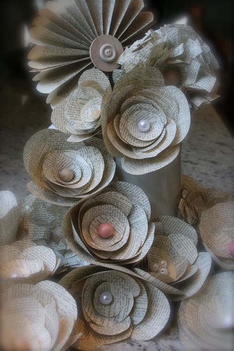 We Could Make Amazing Paper Flower Centerpieces For So Cheap With Book