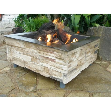 Firescapes Mountain Ledge Square Natural Gas Fire Pit Bbqguys
