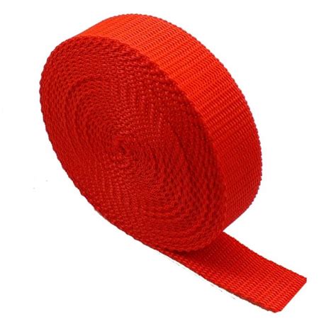 25mm Polypropylene Webbing Strap Red 5 Metres Beads And Beading