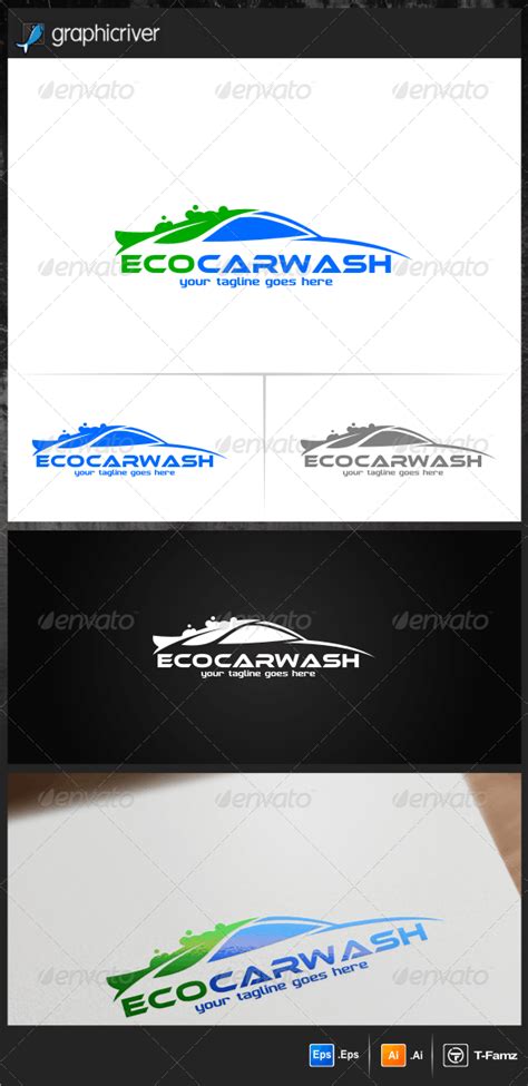 Eco Car Wash Logo Templates By T Famz Graphicriver