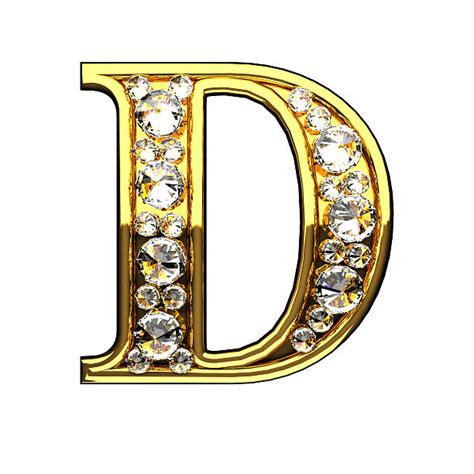 Letra D Oro Con Diamantes Banco De Fotos E Imágenes De Stock Istock