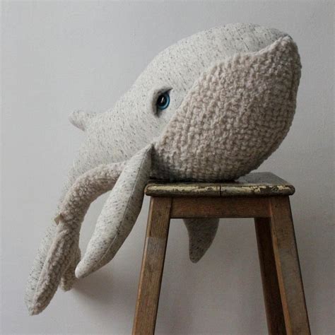 Big Whale Sperm Whale Nautical Plush Toy Stuffed Animal Body Etsy