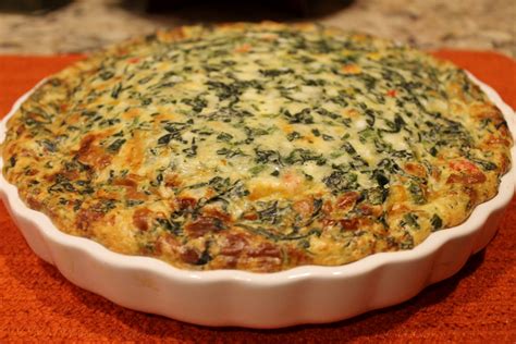 Easy 3 Cheese Crustless Spinach Quiche Angies Open Recipe Box