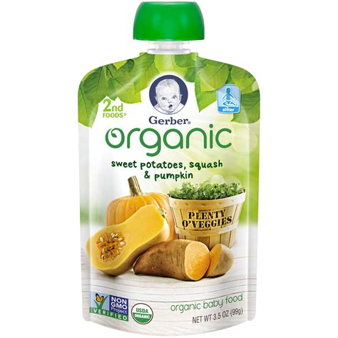 Gerber Organic 1st Foods Baby Food Bananas 317 Ounce Pouch Pack Of