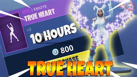 Fortnite True Heart Emote 10 Hours Youtube