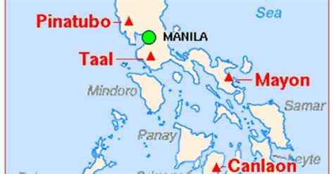 Map Of Major Volcanoes Of The Philippines Volcanoes Pinterest The