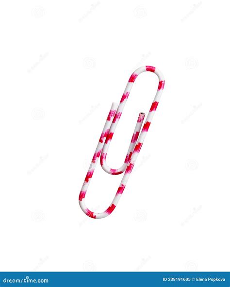 Colour Metal Paper Clips Isolated On A White Background Design Element