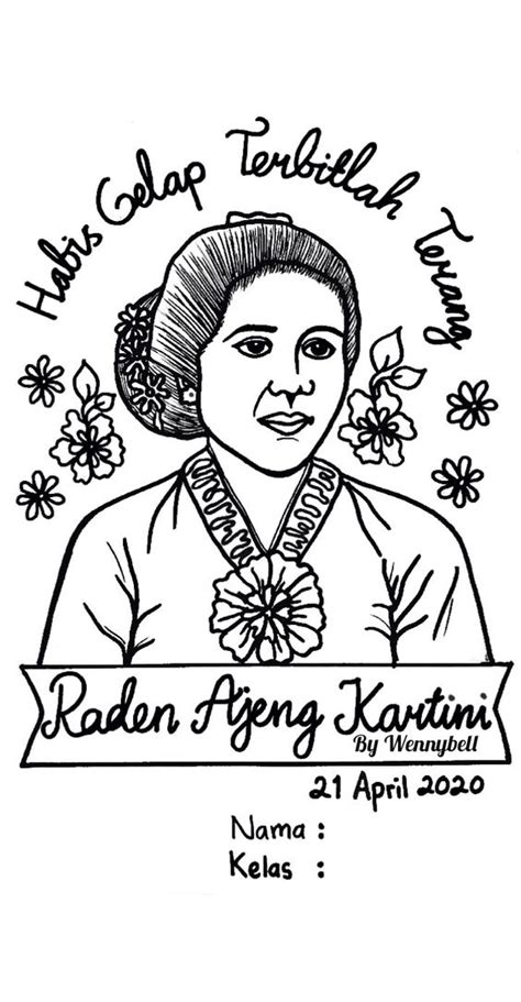 Sketsa Ibu Kartini Kaisar Soal