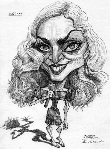 Madonna Caricature By Vladimir Motchalov Funny Caricatures Celebrity