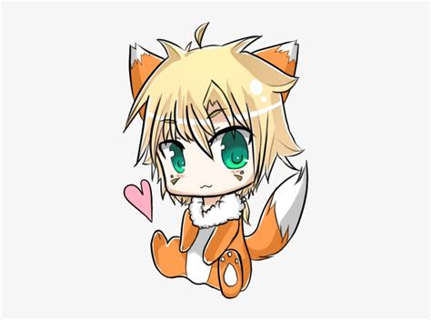 Mswgnab Cute Anime Fox Boy Transparent Png 500x550