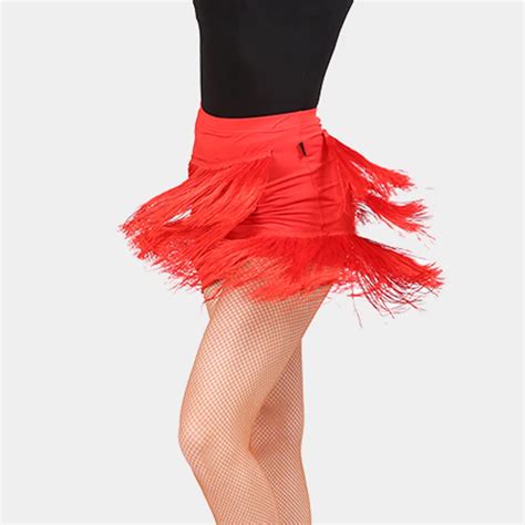 Latin Skirt Women Tassel Fringe Dance Skirt Ladies Salsa Samba Rumba Practice Performance